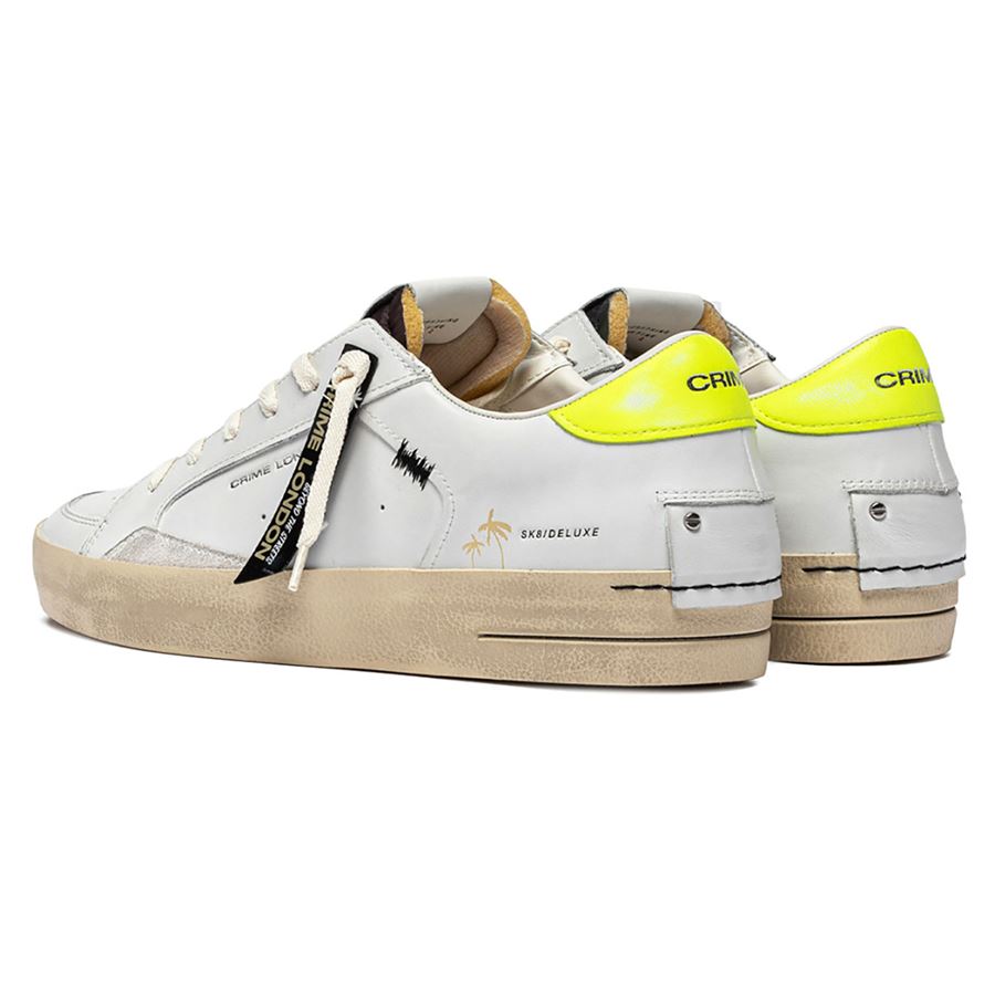 Sk8 deluxe camo yellow sneakers da uomo Crime London | 14108PP7B10